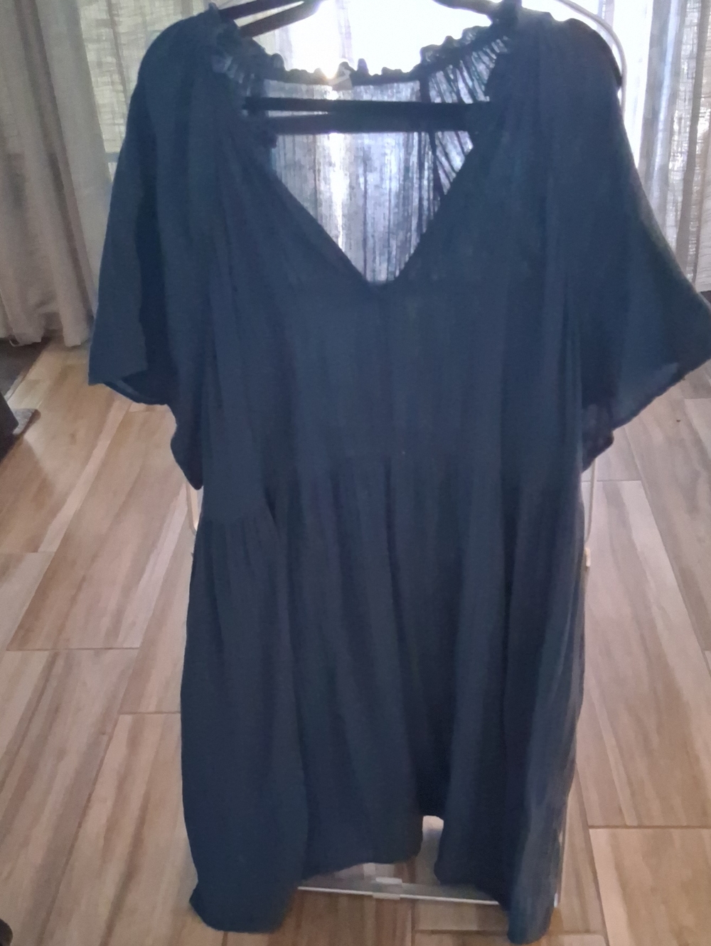 Women's Navy Blue V-Neck Boho Dress By Old Navy XXL